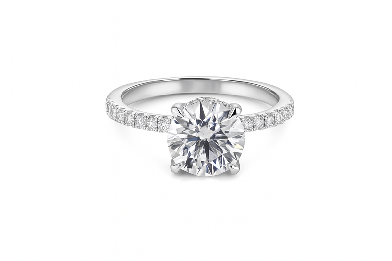 2.54ct Lab Grown Round Engagement Ring