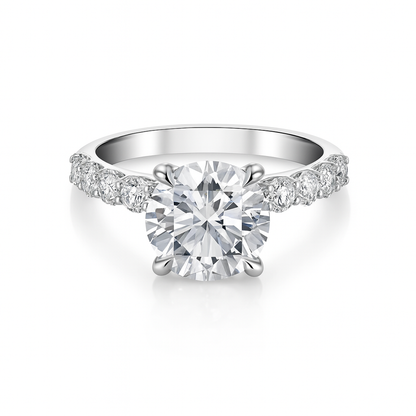 4.00ct Lab Grown Round Diamond Engagement Ring