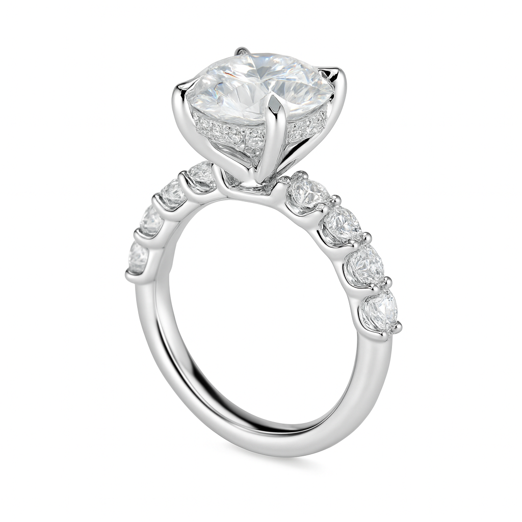 4.00ct Lab Grown Round Diamond Engagement Ring