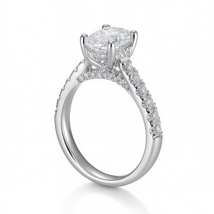 2.01ct Lab Grown Oval Diamond Engagement Ring