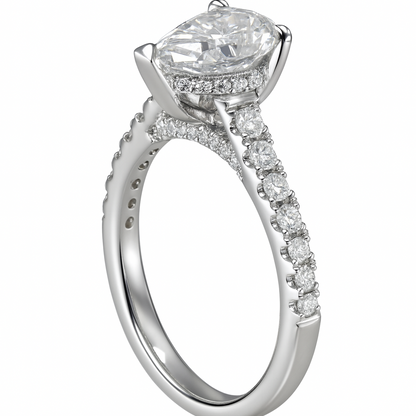 1.80ct Lab Grown Pear Diamond Engagement Ring