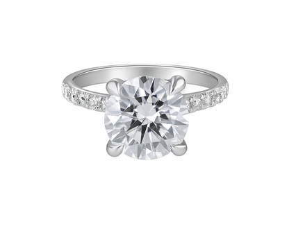 4.00ct Lab Grown Round Diamond Engagement Ring