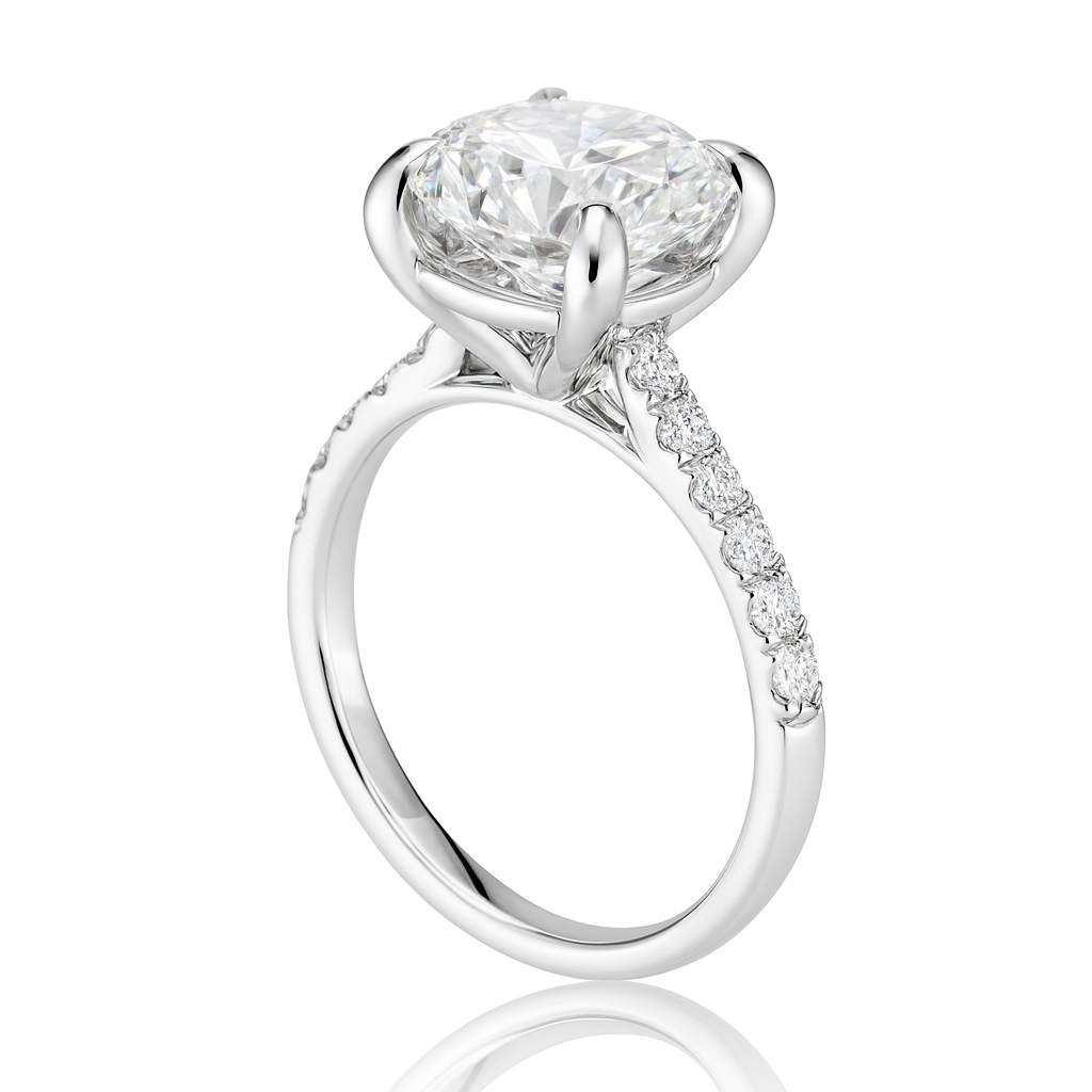 4.00ct Lab Grown Round Diamond Engagement Ring