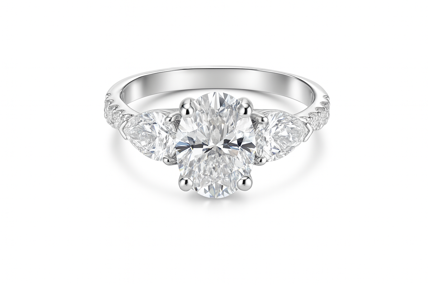 2.02ct Lab Grown Oval Diamond Engagement Ring
