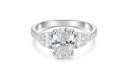 2.02ct Lab Grown Oval Diamond Engagement Ring