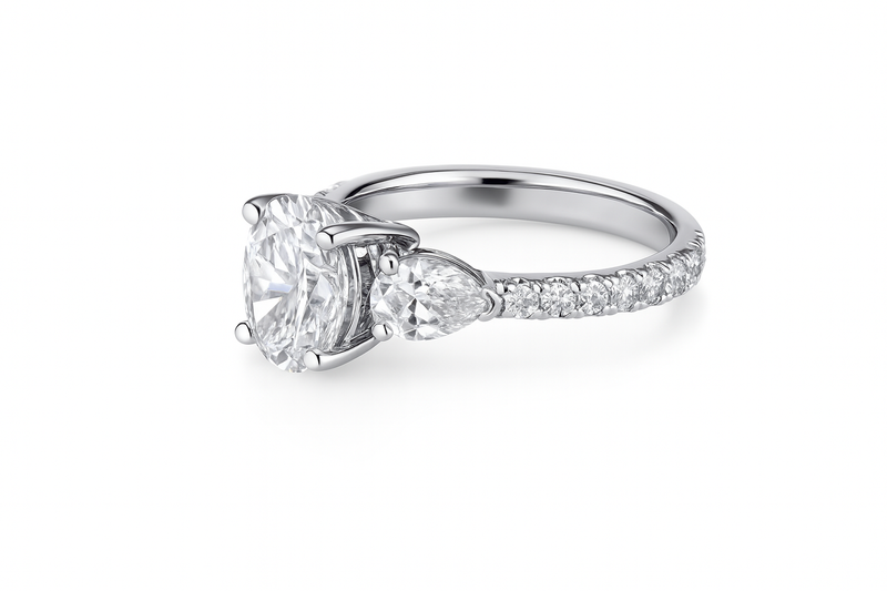 2.02ct Lab Grown Oval Diamond Engagement Ring