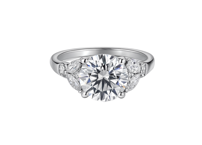 3.01ct Lab Grown Round Diamond Engagement Ring