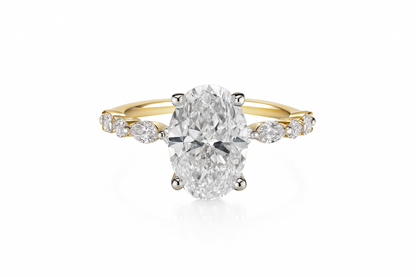 3.00ct Lab Grown Oval Diamond Engagement Ring