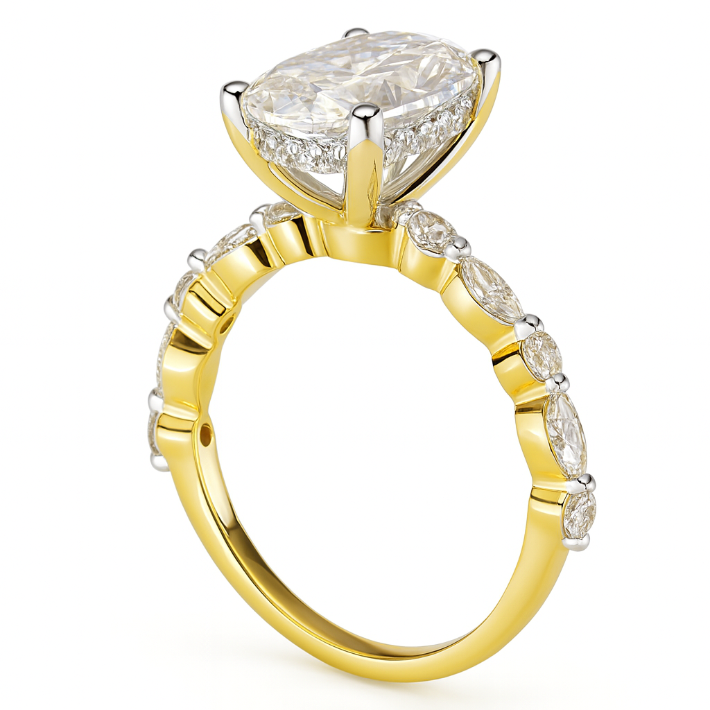 3.00ct Lab Grown Oval Diamond Engagement Ring