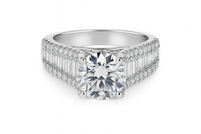 3.00ct Lab Grown Round Diamond Engagement Ring