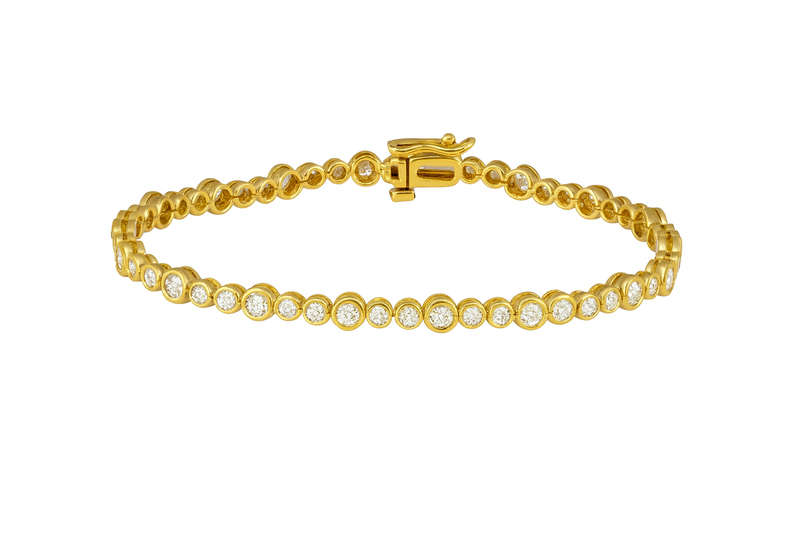 Bezel Set Diamond Tennis Bracelet