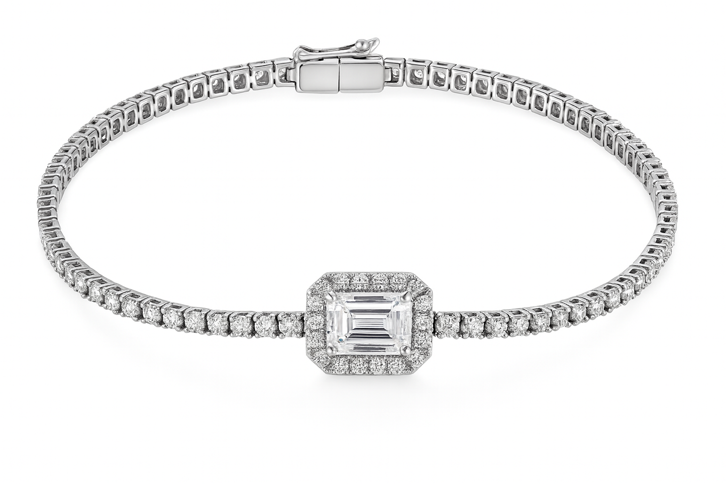Emerald Cut Inline Bracelet