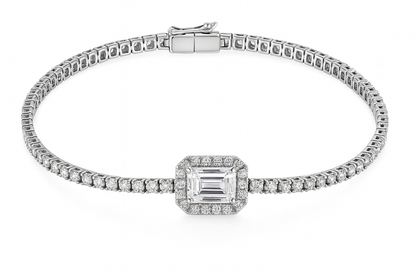 Emerald Cut Inline Bracelet