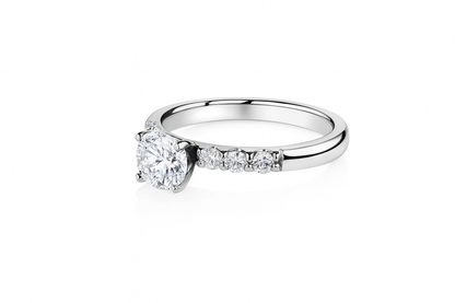 1.00ct Lab Grown Round Diamond Engagement Ring