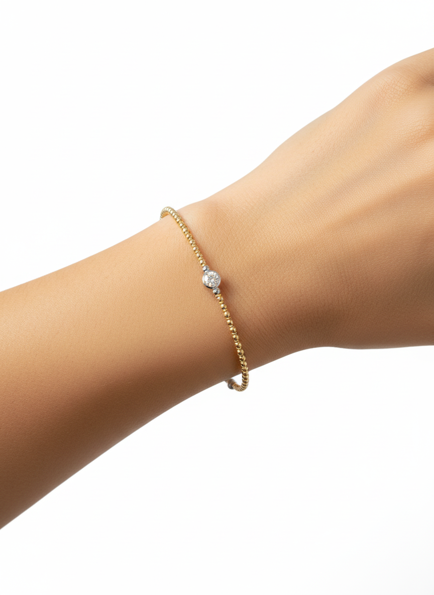 Diamond Bezel Flex Bangle