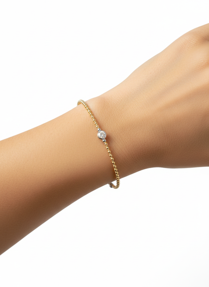 Diamond Bezel Flex Bangle