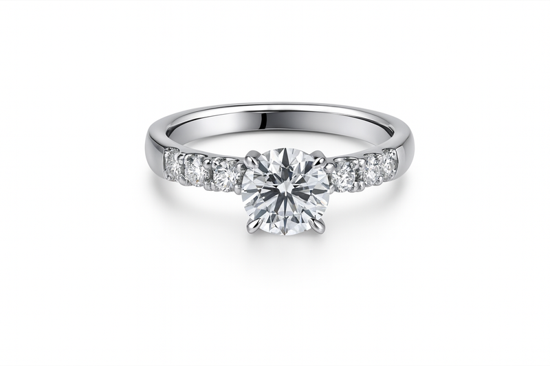 1.00ct Lab Grown Round Diamond Engagement Ring