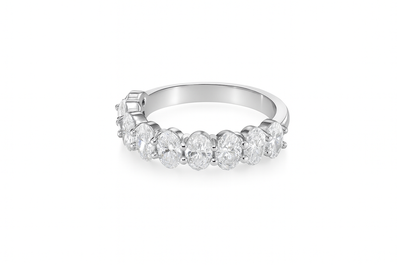 Lab Oval Diamond Band