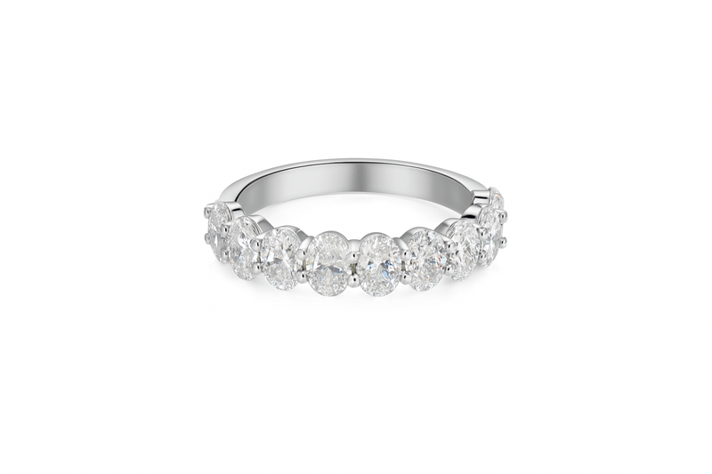 Lab Oval Diamond Band